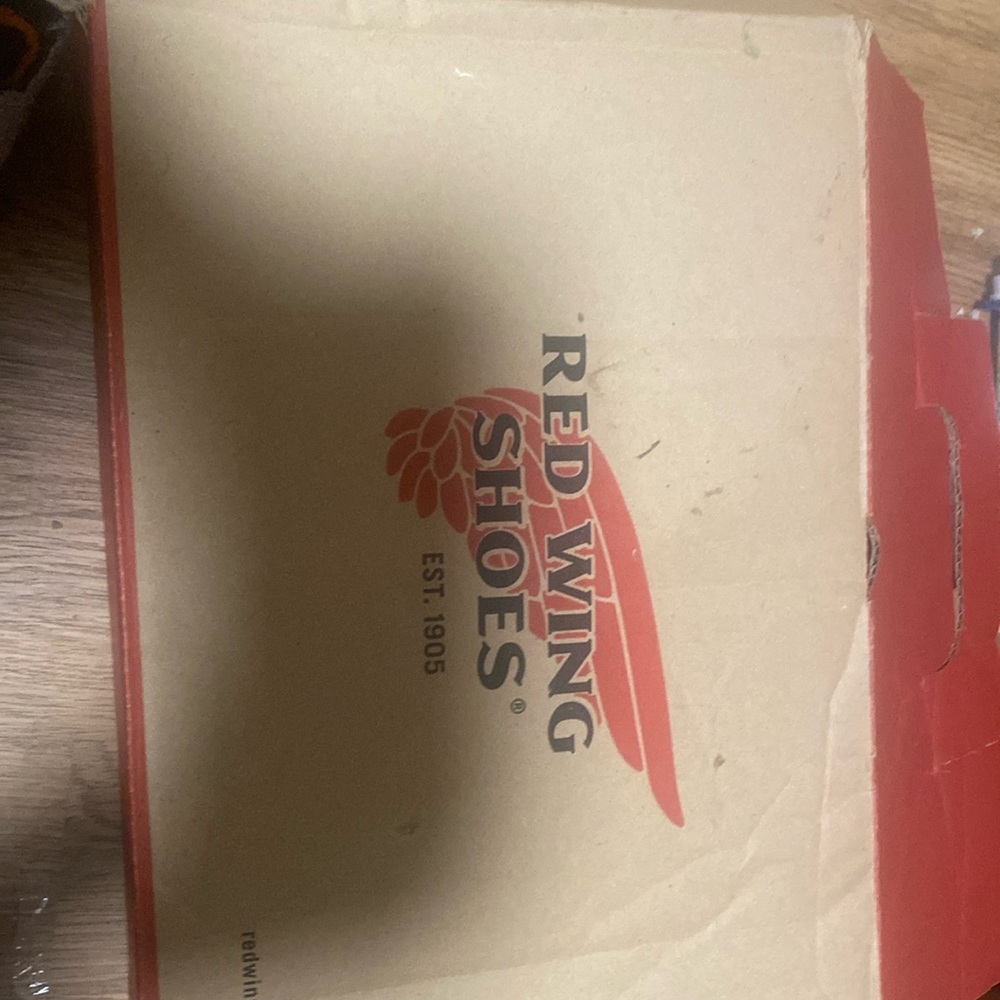 Red wing shoes in the box and receipt never worn